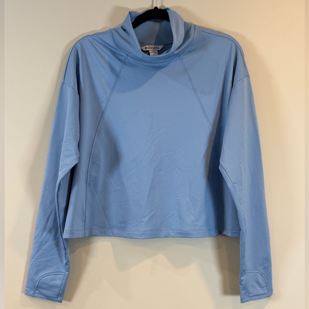 🔥Athleta Women's Sky Blue Long Sleeve Top Size L NWOT 🔥